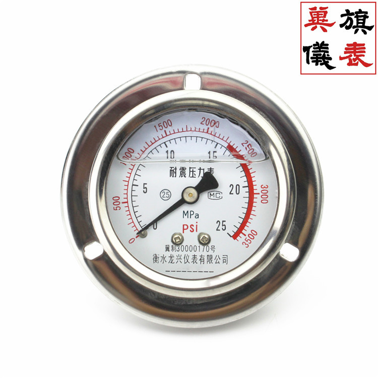 ytn-60zt轴向带边耐震压力表